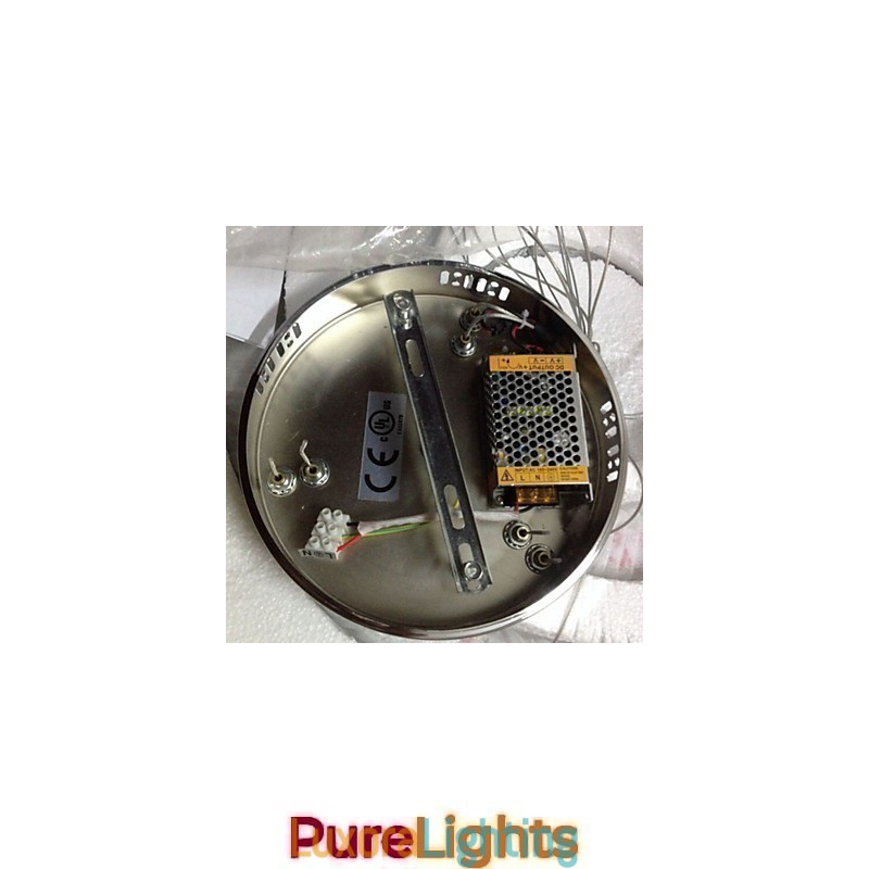 Designer Touch Decorative Dimmable Crystal Pendant Light Modern Circular Chandelier Lighting Lamps Cool White Round Ceiling Lights Fixtures with Remote Control