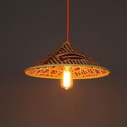 Designer Touch Decorative Bamboo Hat Chandelier Chandelier Lamp Fish People Hats