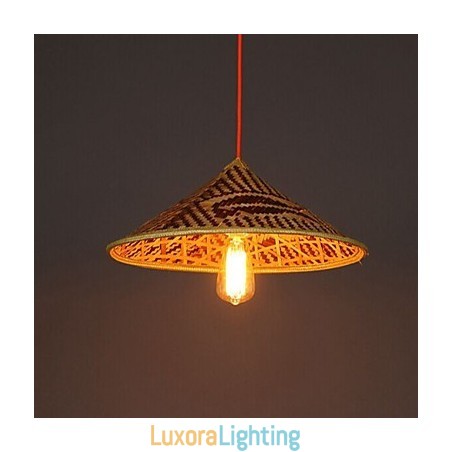 Designer Touch Decorative Bamboo Hat Chandelier Chandelier Lamp Fish People Hats