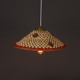 Designer Touch Decorative Coffee Bamboo Hats Hat Chandelier Lamp