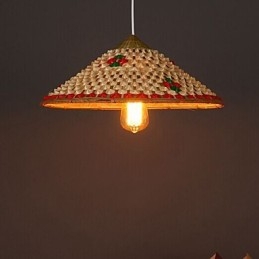 Designer Touch Decorative Coffee Bamboo Hats Hat Chandelier Lamp