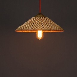 Designer Touch Decorative Vintage Farm Straw Bamboo Chandelier Chandelier Chandelier