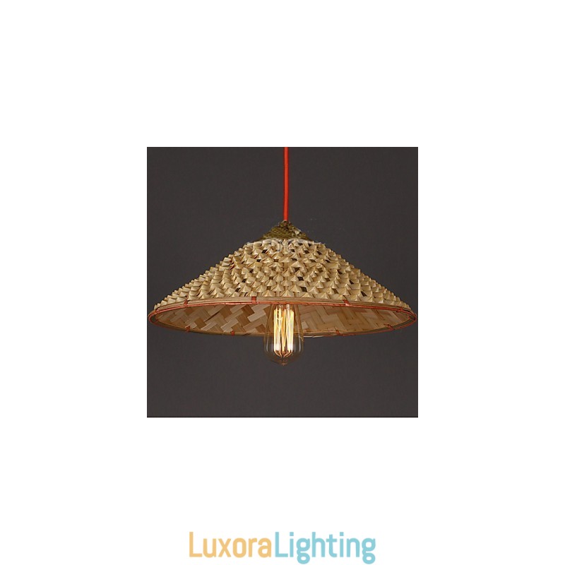 Designer Touch Decorative Vintage Farm Straw Bamboo Chandelier Chandelier Chandelier