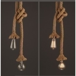 Designer Touch Decorative 1 Light DIY Art Hemp Rope Light Creative Hemp Rope Chandelier Long 100cm