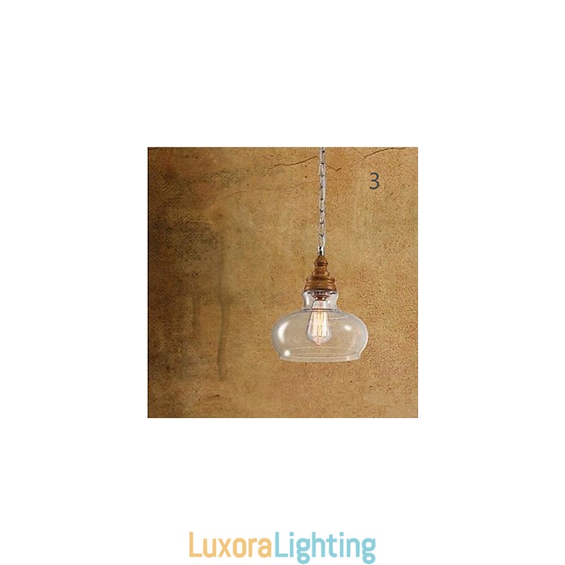 Designer Touch Decorative Wood Grain Crystal Droplight Cafe Lighting Lamps And Lanterns