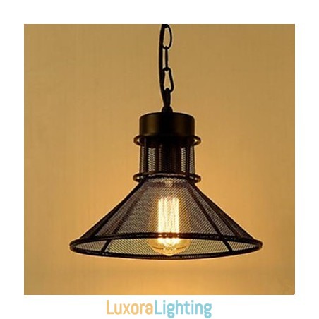 Designer Touch Decorative American Cafe Terrace Fashion Black Umbrella Grid Droplight