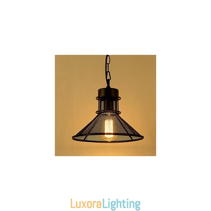 Designer Touch Decorative American Cafe Terrace Fashion Black Umbrella Grid Droplight