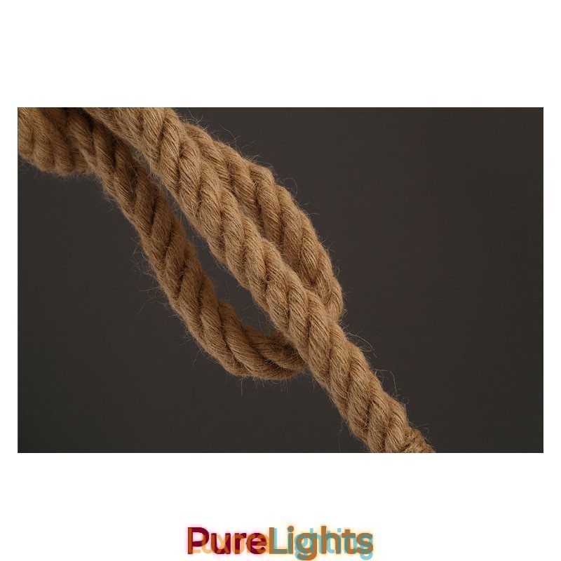 Designer Touch Decorative 1 Light DIY Art Hemp Rope Light Creative Hemp Rope Chandelier Long 100cm