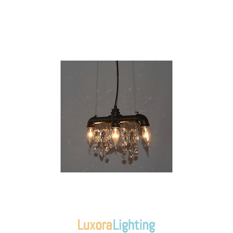 Designer Touch Decorative North American Style Creative 3 Light Pendant In Pipe Design