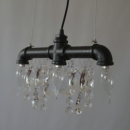 Designer Touch Decorative North American Style Creative 3 Light Pendant In Pipe Design