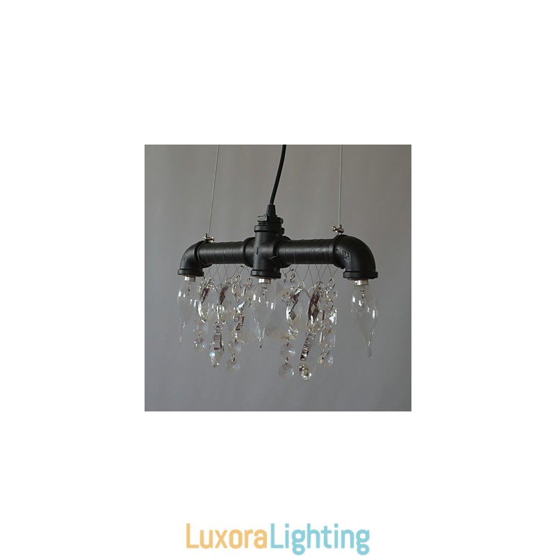 Designer Touch Decorative North American Style Creative 3 Light Pendant In Pipe Design