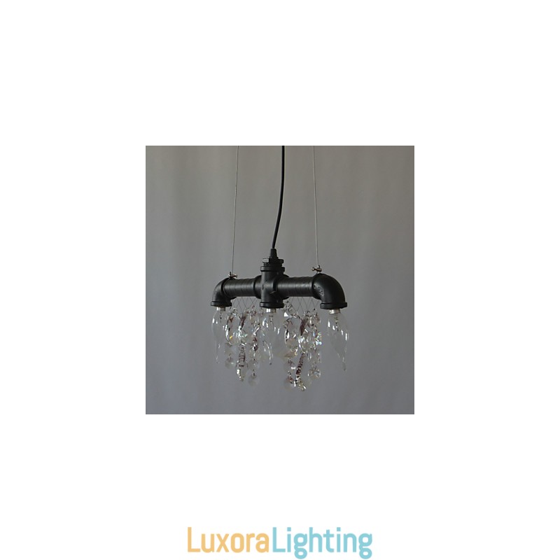 Designer Touch Decorative North American Style Creative 3 Light Pendant In Pipe Design