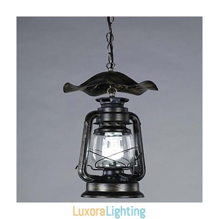 Designer Touch Decorative Vintage Brass Lantern Pendant Light with 1 Light
