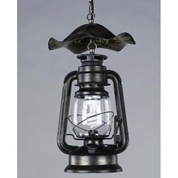 Designer Touch Decorative Vintage Brass Lantern Pendant Light with 1 Light