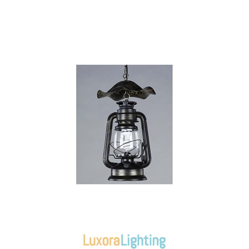 Designer Touch Decorative Vintage Brass Lantern Pendant Light with 1 Light