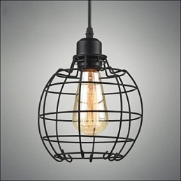 Designer Touch Decorative Edison Pendant Light Chandelier Wire Cage Hanging Ceiling Lampshade