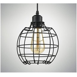 Designer Touch Decorative Edison Pendant Light Chandelier Wire Cage Hanging Ceiling Lampshade