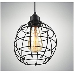 Designer Touch Decorative Edison Pendant Light Chandelier Wire Cage Hanging Ceiling Lampshade