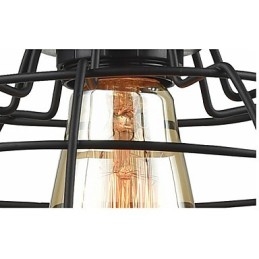 Designer Touch Decorative Edison Pendant Light Chandelier Wire Cage Hanging Ceiling Lampshade