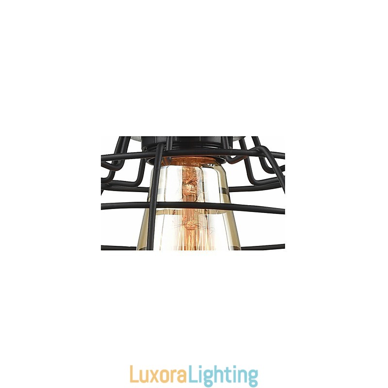 Designer Touch Decorative Edison Pendant Light Chandelier Wire Cage Hanging Ceiling Lampshade