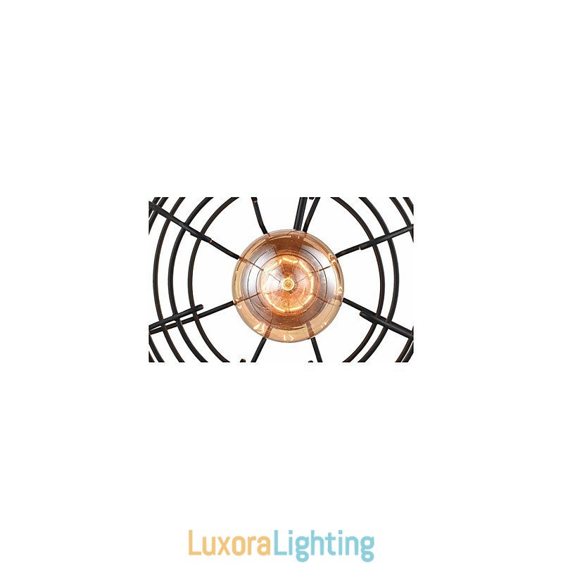 Designer Touch Decorative Edison Pendant Light Chandelier Wire Cage Hanging Ceiling Lampshade