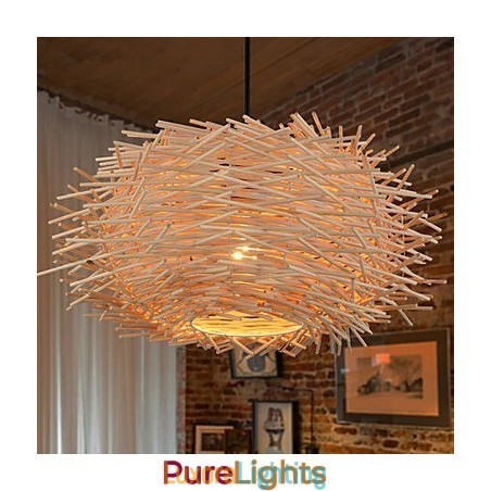 Designer Touch Decorative Chandelier Mini Style Lantern Wood Bamboo