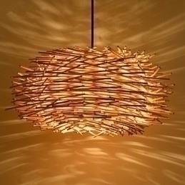 Designer Touch Decorative Chandelier Mini Style Lantern Wood Bamboo