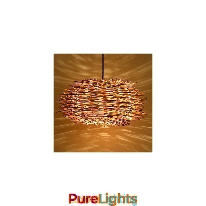 Designer Touch Decorative Chandelier Mini Style Lantern Wood Bamboo