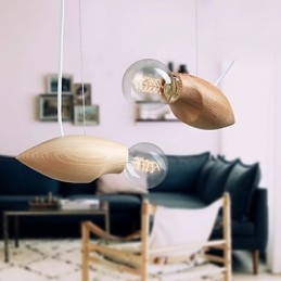 Designer Touch Decorative Artistic Individuality Creative Contracted Restoring Ancient Ways Of Wood Bees Droplight Lamp