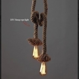 Designer Touch Decorative 1 Light DIY Art Hemp Rope Light Creative Hemp Rope Chandelier Long 100cm
