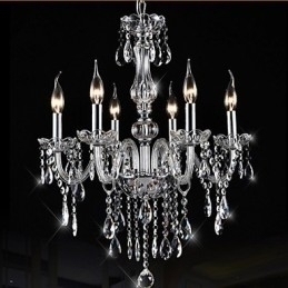 Designer Touch Decorative 6 Arms Vintage Luxury Lighting K9 Crystal Chandelier Ceiling Pendant Light