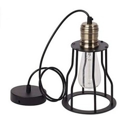 Designer Touch Decorative American industrial vintage cafe buffet ideas wrought iron cage Pendant Light Sitting