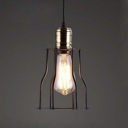 Designer Touch Decorative American industrial vintage cafe buffet ideas wrought iron cage Pendant Light Sitting