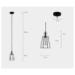 Designer Touch Decorative American industrial vintage cafe buffet ideas wrought iron cage Pendant Light Sitting