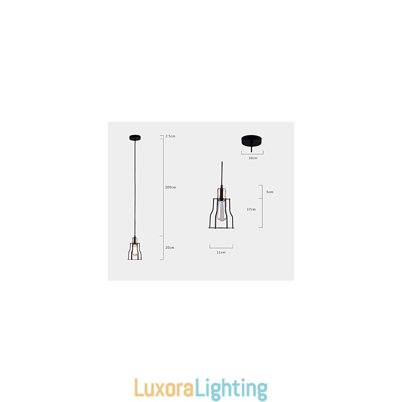 Designer Touch Decorative American industrial vintage cafe buffet ideas wrought iron cage Pendant Light Sitting