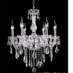 Designer Touch Decorative 6 Arms Vintage Luxury Lighting K9 Crystal Chandelier Ceiling Pendant Light