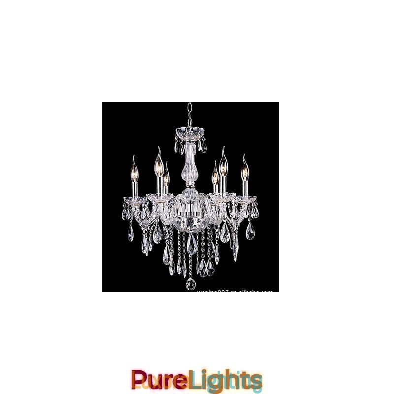 Designer Touch Decorative 6 Arms Vintage Luxury Lighting K9 Crystal Chandelier Ceiling Pendant Light