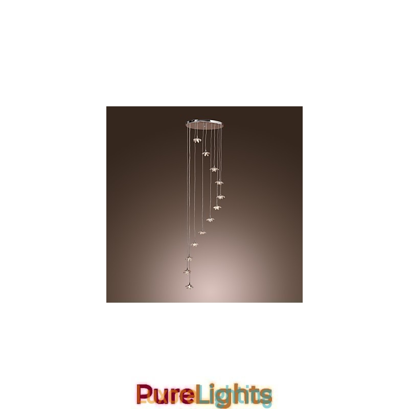 Designer Touch Decorative Modern Contemporary Crystal Mini Style Chrome Metal Pendant Light