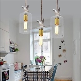Designer Touch Decorative Creative bird Glass Chandelier Pendant Light with Glass Shade