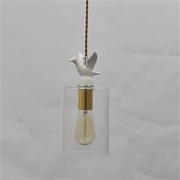 Designer Touch Decorative Creative bird Glass Chandelier Pendant Light with Glass Shade
