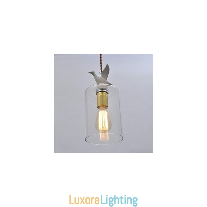 Designer Touch Decorative Creative bird Glass Chandelier Pendant Light with Glass Shade