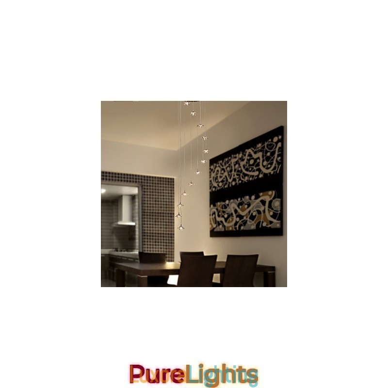 Designer Touch Decorative Modern Contemporary Crystal Mini Style Chrome Metal Pendant Light