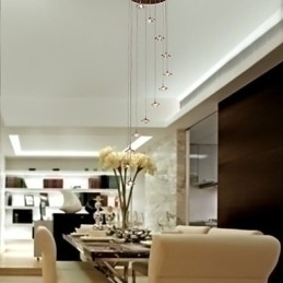 Designer Touch Decorative Modern Contemporary Crystal Mini Style Chrome Metal Pendant Light