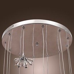 Designer Touch Decorative Modern Contemporary Crystal Mini Style Chrome Metal Pendant Light