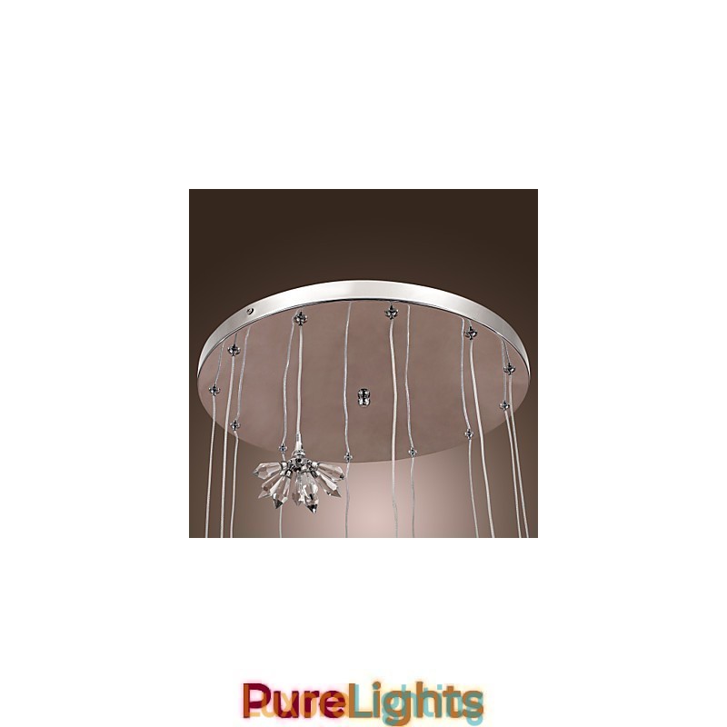 Designer Touch Decorative Modern Contemporary Crystal Mini Style Chrome Metal Pendant Light