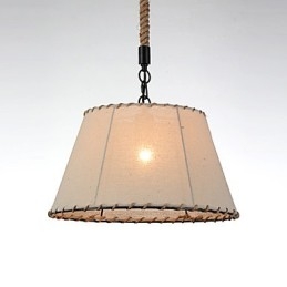 Designer Touch Decorative 1 Lights Pendant Lamps Vintage Style Industry Style Yellow Cloth & Metals Drop Light