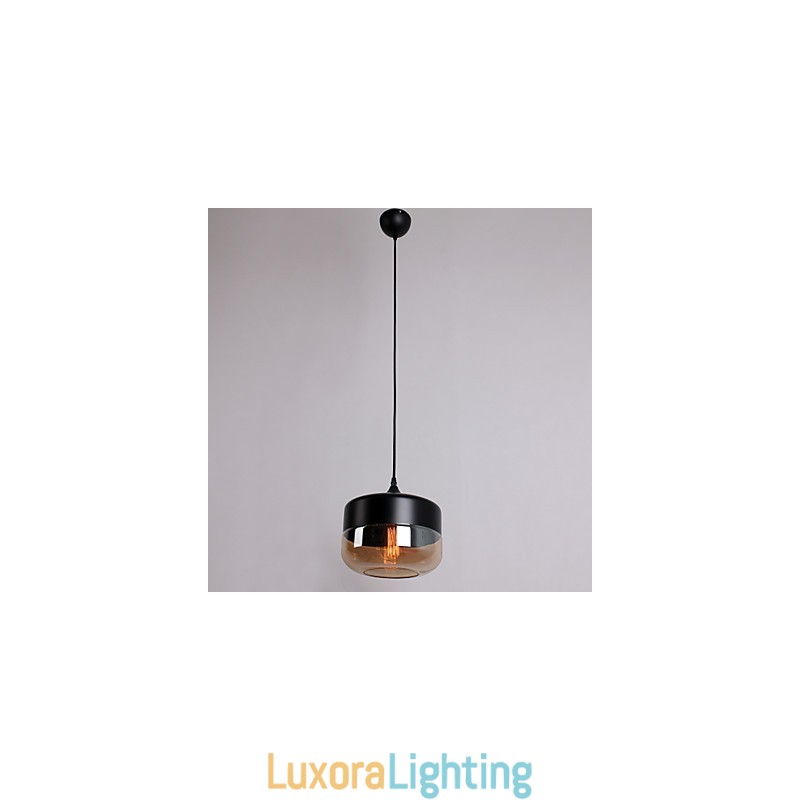 Designer Touch Decorative Retro Plating Glass 1 Light Painting Pendant