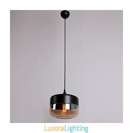Designer Touch Decorative Retro Plating Glass 1 Light Painting Pendant