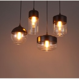 Designer Touch Decorative The Nordic Creative Stair Shop'S Art Wrought Iron Glass Chandelier Lamp