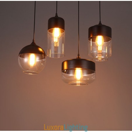 Designer Touch Decorative The Nordic Creative Stair Shop'S Art Wrought Iron Glass Chandelier Lamp